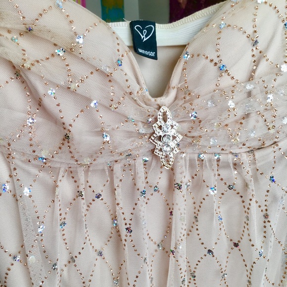 Sparkling Strapless Windsor Party Dress Size 7/8 - Picture 2 of 5